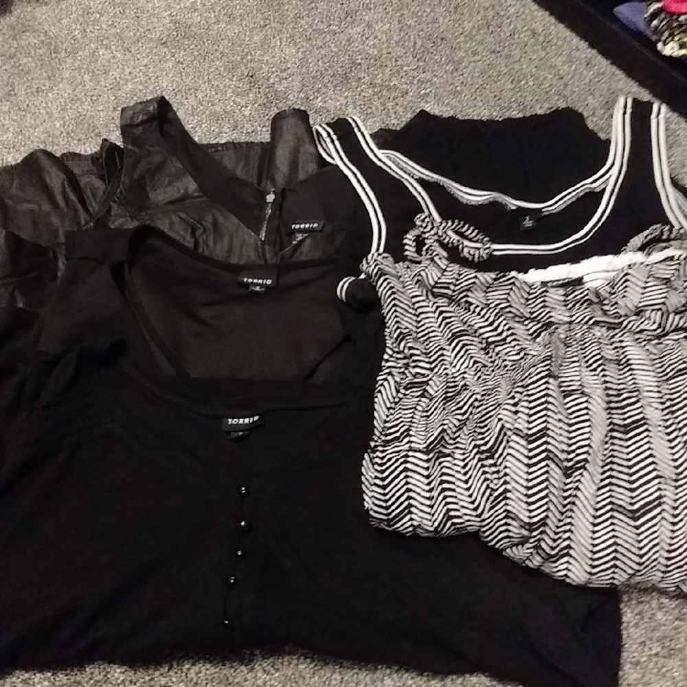 Torrid Black and White Women's Tops Collection